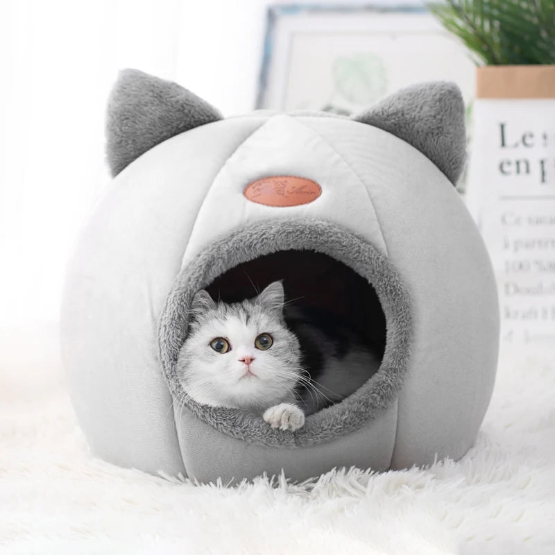 New Deep Sleep Comfort In Winter Cat Bed Little Mat Basket Small Dog House Products Pets Tent Cozy Cave Nest Indoor Cat Bed