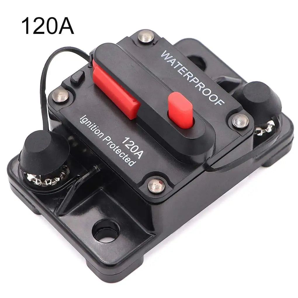 30A 40A 50A 60A 70A 80A 100A 120A 150A 200A 250A 300A AMP Circuit Breaker Fuse Reset 12-48V DC Car Boat Auto Waterproof
