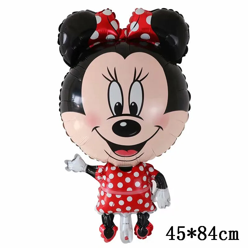 Globos gigantes de Mickey y Minnie Mouse, dibujos animados de Disney, globos de aluminio, baby shower, decoraciones para fiestas de cumpleaños, juguetes clásicos para niños, regalo de globo aerostático 