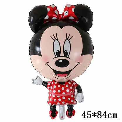 Globos gigantes de Mickey y Minnie Mouse, dibujos animados de Disney, globos de aluminio, baby shower, decoraciones para fiestas de cumpleaños, juguetes clásicos para niños, regalo de globo aerostático 
