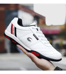 Men's Sports Shoes Leather Waterproof Running Sneakers Luxury Walking Gym Shoes Man Non-slip Training Sneakers Flat Shoes Tennis