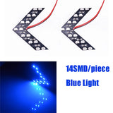 1x Car Styling LED Turn Signal Light Rear View Mirror Arrow Panels Indicator Light Rearview Mirror Signal bulb 12V 14 SMD Yellow