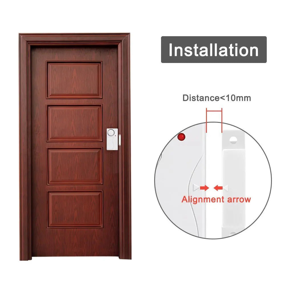 Awapow Wireless Door Alarm With Remote Control Anti-Theft Door And Window Security Alarms Home Security Sensor Burglar Alarms