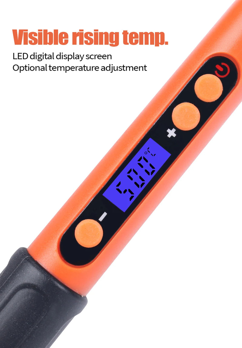 100W Digital Electric Soldering Iron Kit Set Temperature Adjustable 928D Welding Tool Ceramic Heater Soldering Tips Rework