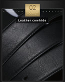 Men Belt Business Dress Belts for Men  Genuine Leather Belt Reversible Buckle Brown and Black Fashion Work Casual HQ111