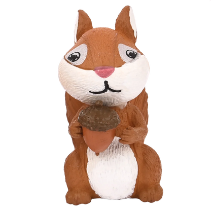 4pcs/Set Lovely Squirrel Family Model Cartoon Animal Figurine Dollhouse Cake Home Decor Kid Miniature Garden Decoration Playset