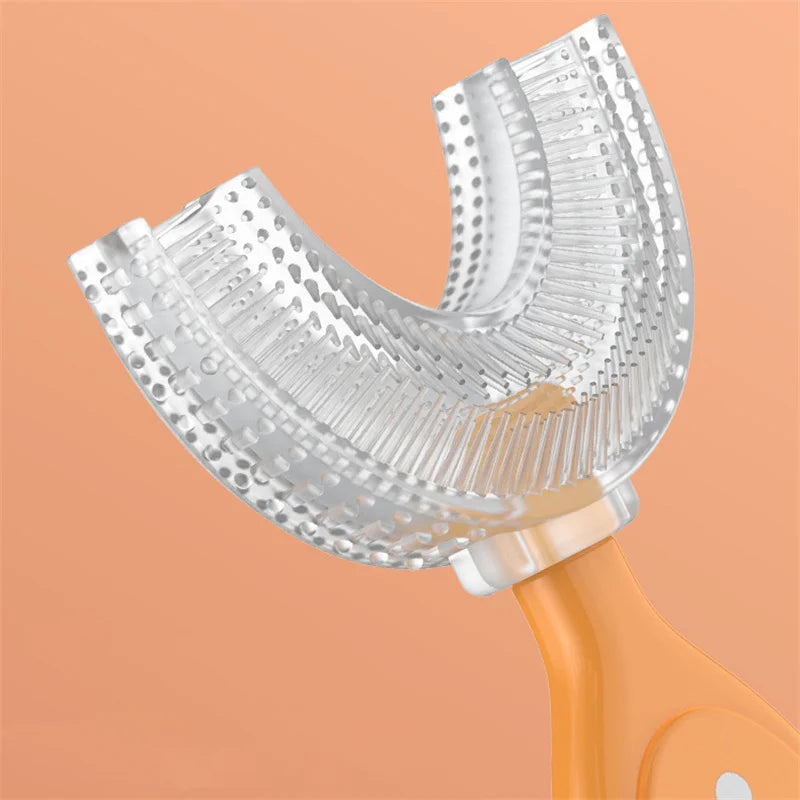 Children's 360 Degree Infant U-shaped Toothbrush Baby Health Teethers Soft Silicone Baby Brush Kids Teeth Oral Care Cleaning