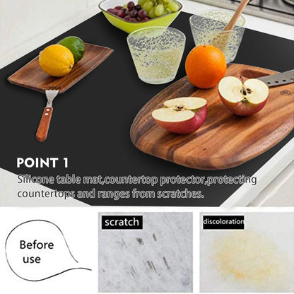 Silicone Mat Countertop Protector Mega Size Multipurpose Non-skid 60cm Table Pad Kitchen Stove Induction Anti Static Placemats