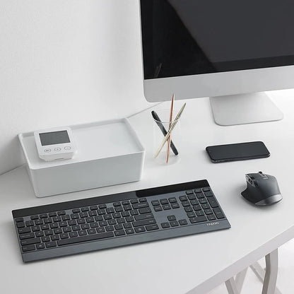 Rapoo 9900M Multi-Mode Bluetooth Wireless Keyboard and Mouse Combo Connect Up to 4 Devices Ultra-Slim Keyboard and Laser Mouse