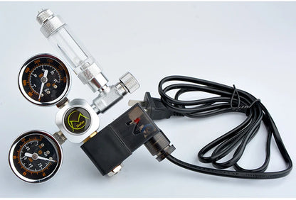 DIY Aquarium CO2 Regulator Magnetic Solenoid Kit Check Valve Fish Tank Accessories CO2 Control System Reactor Generator Set