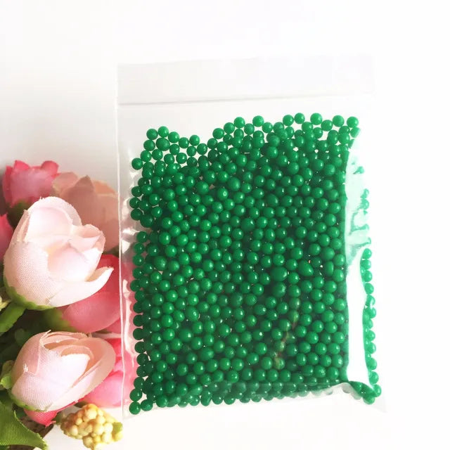 200 unidades/bolsa de 2,5-3 mm de perlas de hidrogel de agua y cristal Orbiz, bolas de cultivo de polímero para flores, decoración del hogar y bodas. 