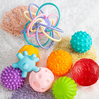 Baby Toys 0 6 Months Rattle Teether Development Games Sensory Toys Soft Silicone Teether Chewable For Newborns Babies 12 Months