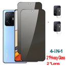 Privacy Glass For Xiaomi 14T 13T 11T 12T Pro Anti-Spy Tempered Glass Mi 11 Lite 5g NE Screen Protector Xiomi 11 T Film Smartphone Mi 11Lite 11i Mi11T Prevent Peeping Protective Glasses Mi 11T Pro 9H Glare Glass