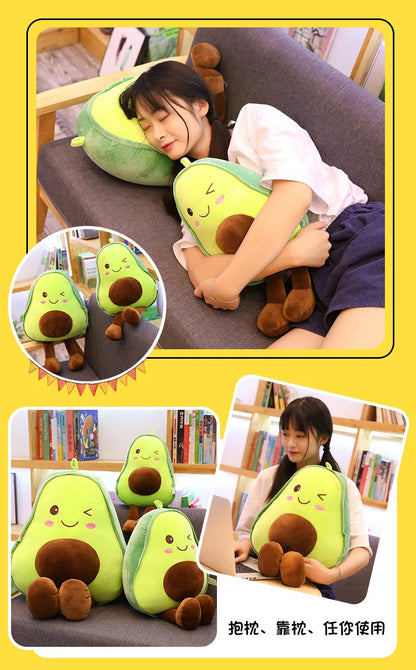 30 45 60CM Cute Avocado Stuffed Plush Pillow Toys Kids Filled Doll Fruit Cushion Soft Plush Doll Toy Baby Girl Birthday Gift