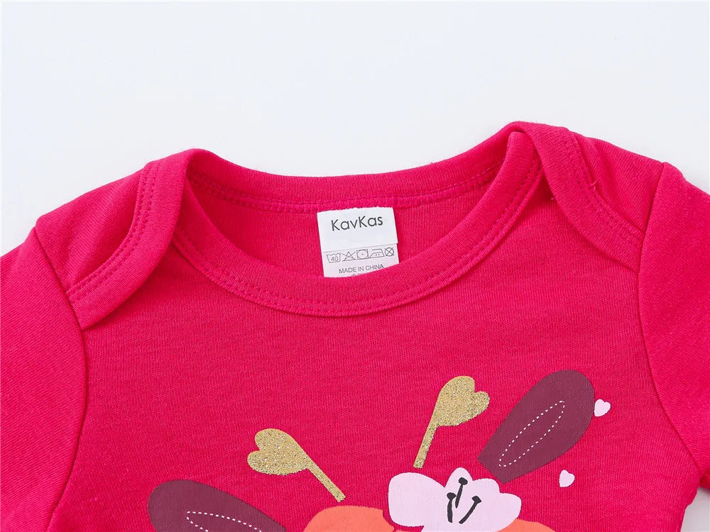 Conjunto de 3/6 piezas de ropa de moda para bebés Kavkas, conjunto de algodón suave de manga larga para otoño, mono para niños y niñas, body para recién nacidos