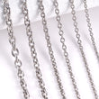 1pc Width 1.5mm-6mm Stainless Steel Cross O Chain Necklace For Women DIY Jewelry Thin Bracelet Necklace 