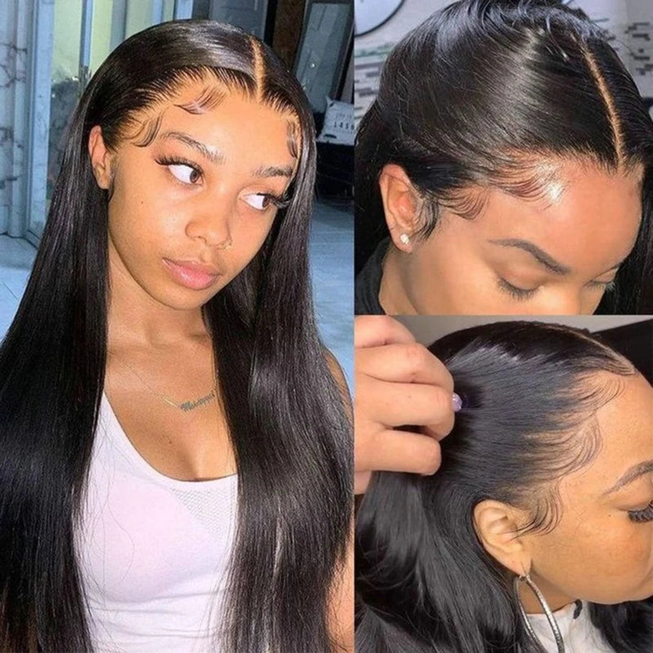 HD Lace Front Human Hair Wigs Straight 13x4 13x6 Transparent Lace Frontal Human Hair Wigs Pre-Plucked HD Lace Wigs For Women