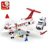 Avión de carga urbano, almacenamiento de aviones, aeropuerto, Airbus, avión, avión, bloques de construcción creativos técnicos, juguetes educativos para niños
