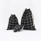 Cotton Linen Drawstring Cosmetic Bag Christmas Gift Package Makeup Storage Bags for Travel Wedding