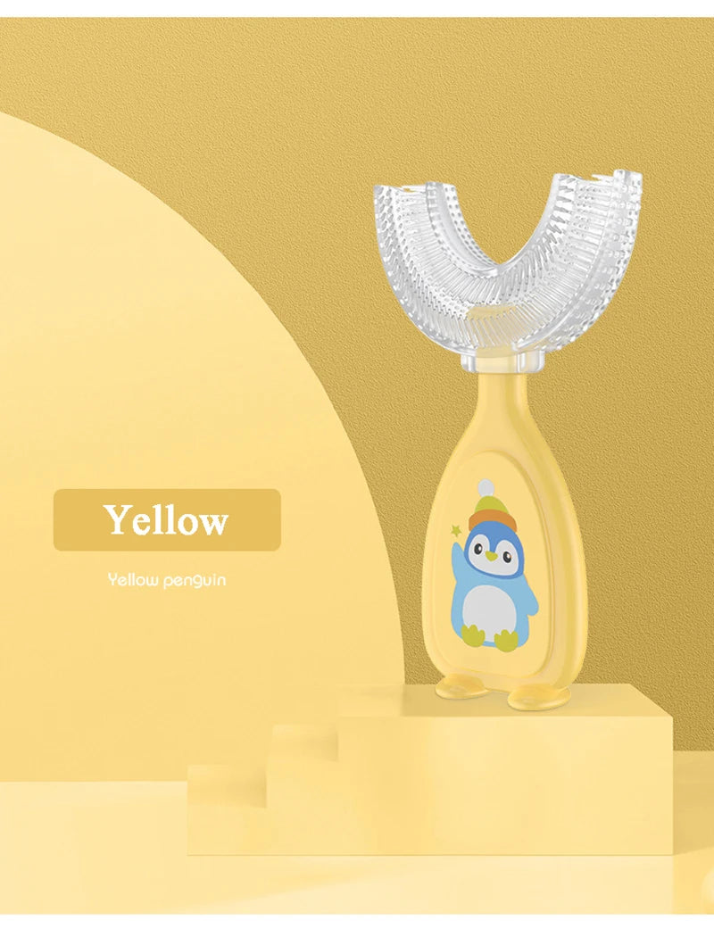 Children's 360 Degree Infant U-shaped Toothbrush Baby Health Teethers Soft Silicone Baby Brush Kids Teeth Oral Care Cleaning