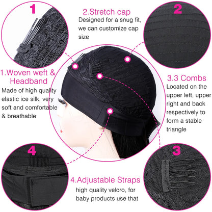 Headband Wig Human Hair Kinky Curly MYLOCKME No Glue Full Machine Made Brazilian Remy Human Hair Wigs For Women 180% Density