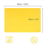 60/40cm Oversized Food Grade Silicone Waterproof Placemat Heat Insulation Anti-Skidding Washable Table Mat For Kitchen Dinner