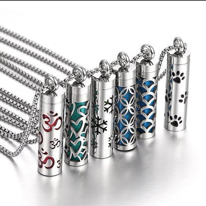 Stainless Steel Aromatherapy Necklace Diffuser Pendant Aroma Diffuser Locket Perfume Essential Oil Diffuser Pendant Necklace