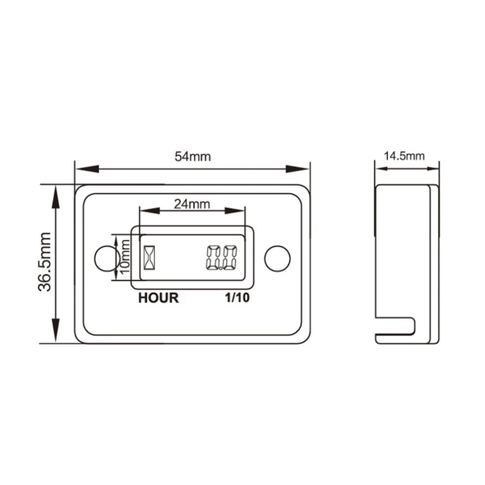 Digital Hour Meter LCD Counter For ATV Motorcycle Instruments Clocks Snowmobile Boat Generator Bike Car Accessories
