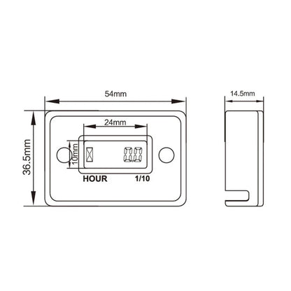 Digital Hour Meter LCD Counter For ATV Motorcycle Instruments Clocks Snowmobile Boat Generator Bike Car Accessories