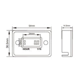 Digital Hour Meter LCD Counter For ATV Motorcycle Instruments Clocks Snowmobile Boat Generator Bike Car Accessories