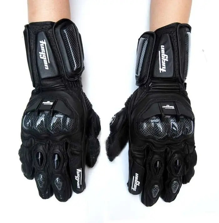 Genuine Leather Motorcycle Gloves Men's Windproof Outdoor Riding Motocross Gloves Touch screen Motociclismo Protective Equipment