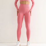 Fitness Women Sport Seamless Leggings High Waist Elastic Solid Yoga Leggings Gym Jogging Quick Dry Push Up Slim Pants Female