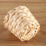 1PCs Small Basket Desktop Finishing Home Storage Bamboo Weaving Products Sundries Organizer Rattan Plant Box Wicker Basket