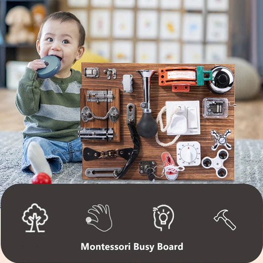 Children Busy Board Montessori Toy DIY Accessories Lock Latch Door Sensory Cognition Toy Preschool Early Education Teaching Aids