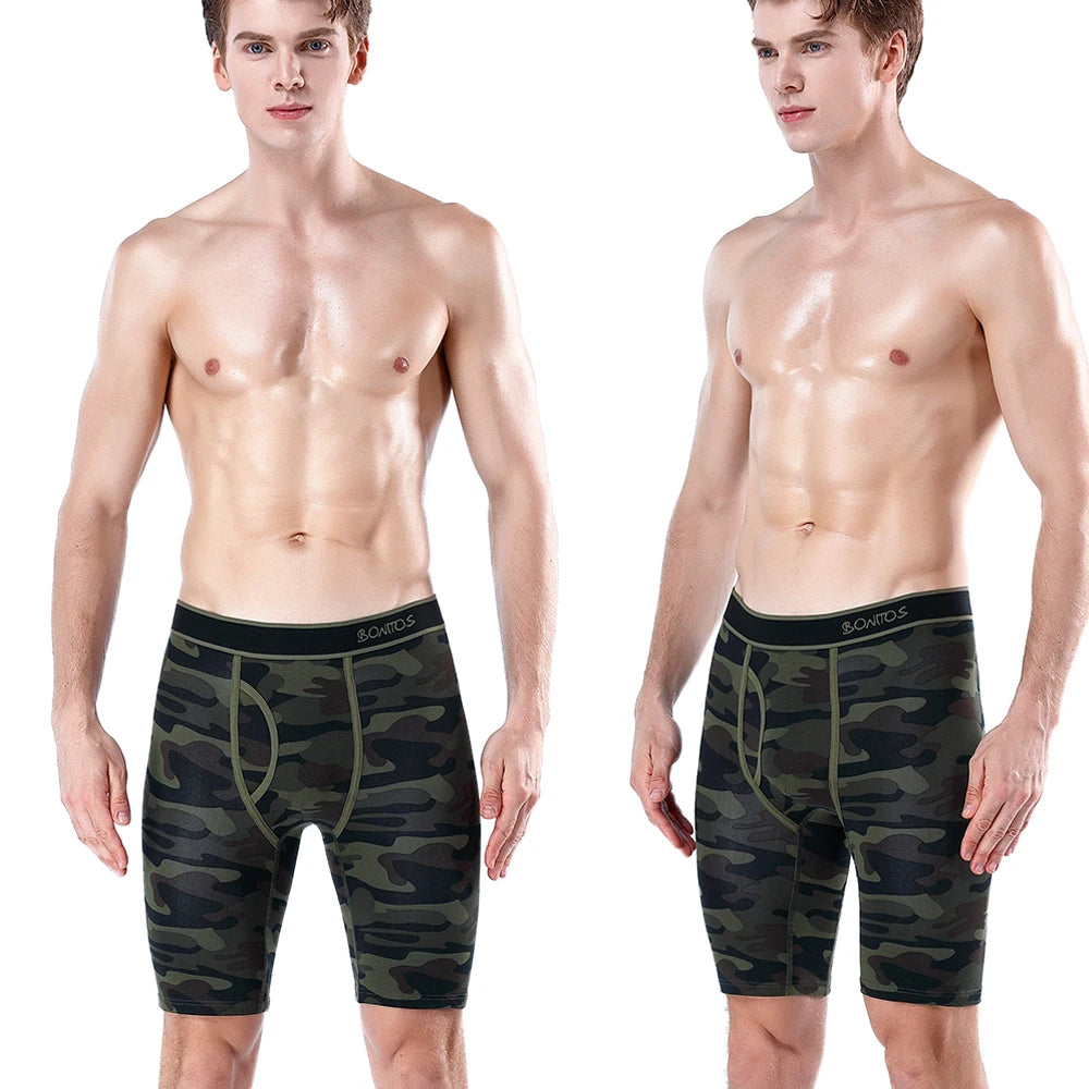 5Pcs Set Long Boxer Men Underwear Male Underpants Panties Sexy Clavin Underware Calzones BoxerShorts Boxer Shorts Homme Trunk