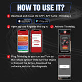 THINKCAR Thinkdiag versión caliente Sistema completo todos los autos 16 Servicio de reinicio 1 año gratuito Herramienta de escaneo de diagnóstico OBD2 Prueba activa Codificación de ECU