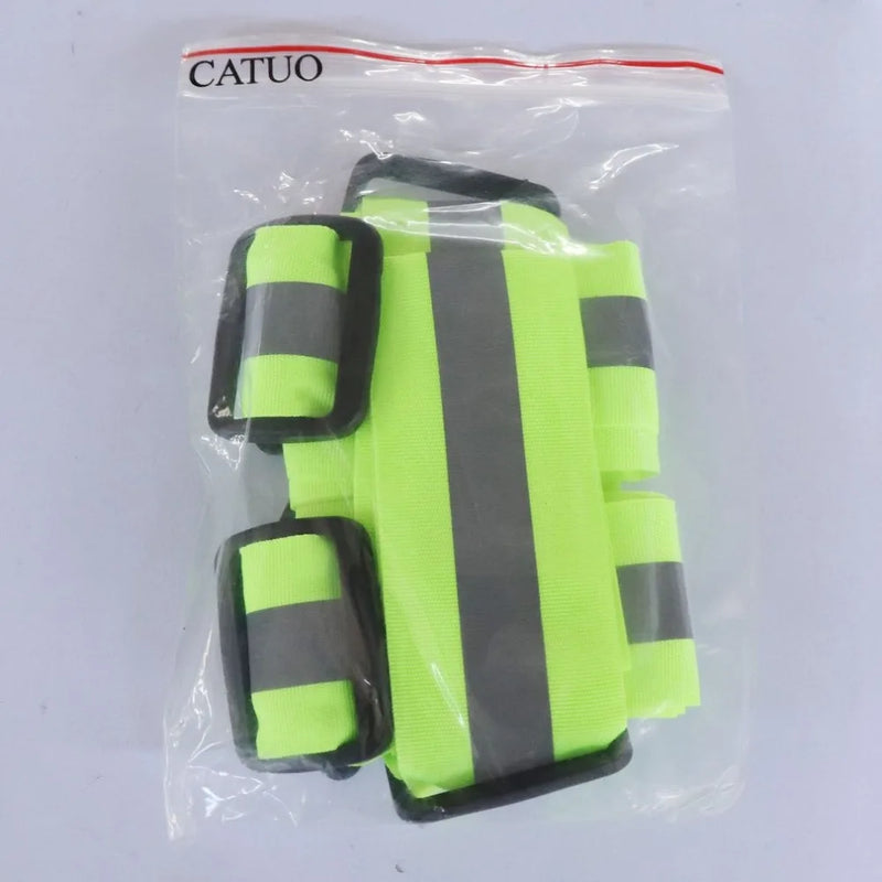 Resaltar correas reflectantes correr de noche ropa de montar chaleco chaleco de seguridad ajustable banda elástica para adultos y niños