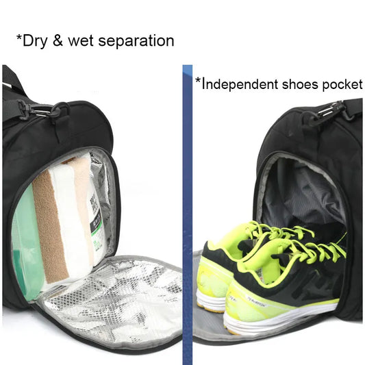 Bolsa de gimnasio grande IX, bolsas de fitness, bolsas de entrenamiento en seco y húmedo para hombres, para yoga, zapatos, viajes, bolsos de hombro, multifunción, para hacer ejercicio, bolsa de natación
