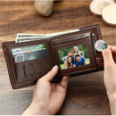 Personalized Wallets Men High Quality PU Leather for Him Engraved Wallets Men Short Purse Custom Photo Wallet Luxury Men Gift