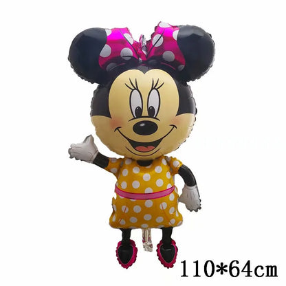 Globos gigantes de Mickey y Minnie Mouse, dibujos animados de Disney, globos de aluminio, baby shower, decoraciones para fiestas de cumpleaños, juguetes clásicos para niños, regalo de globo aerostático 