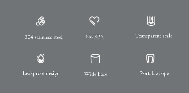 1Pc 700ML Stainless Steel Sports Water Mugs Shaker Bottles With Scale, Outdoor Gym Fitness Shake Cup Protein Powder Mixer Bottle