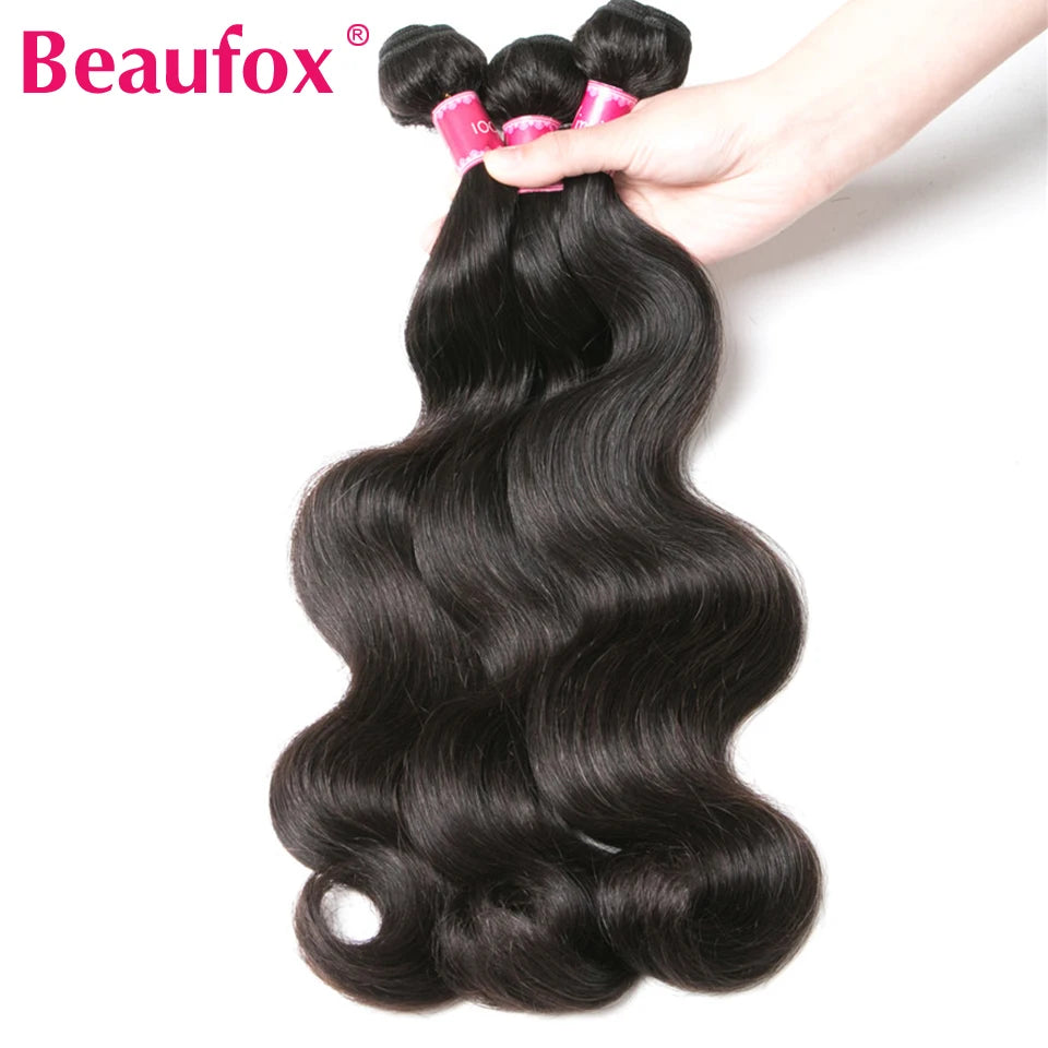 Kit de mechas de cabelo humano ondulado natural - ondas body wave