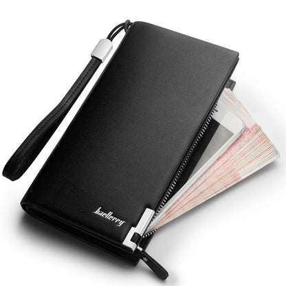Custom Photo Engraved Wallet Long Section Leather Men Wallets Quality Zipper Large Capacity Big Brand Luxury Wallets For Men