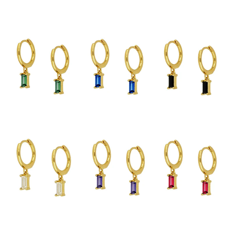 CANNER 925 Sterling Silver French Punk Hip-Hop Geometric Small Hoop Earrings for Women Gold Silver Party Jewelry Accessories