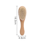Newborn Baby Natural Wooden Boys Girls Soft Wool Hair Brush Head Comb Infant Head Massager Portable Bath Brush Comb For Kids