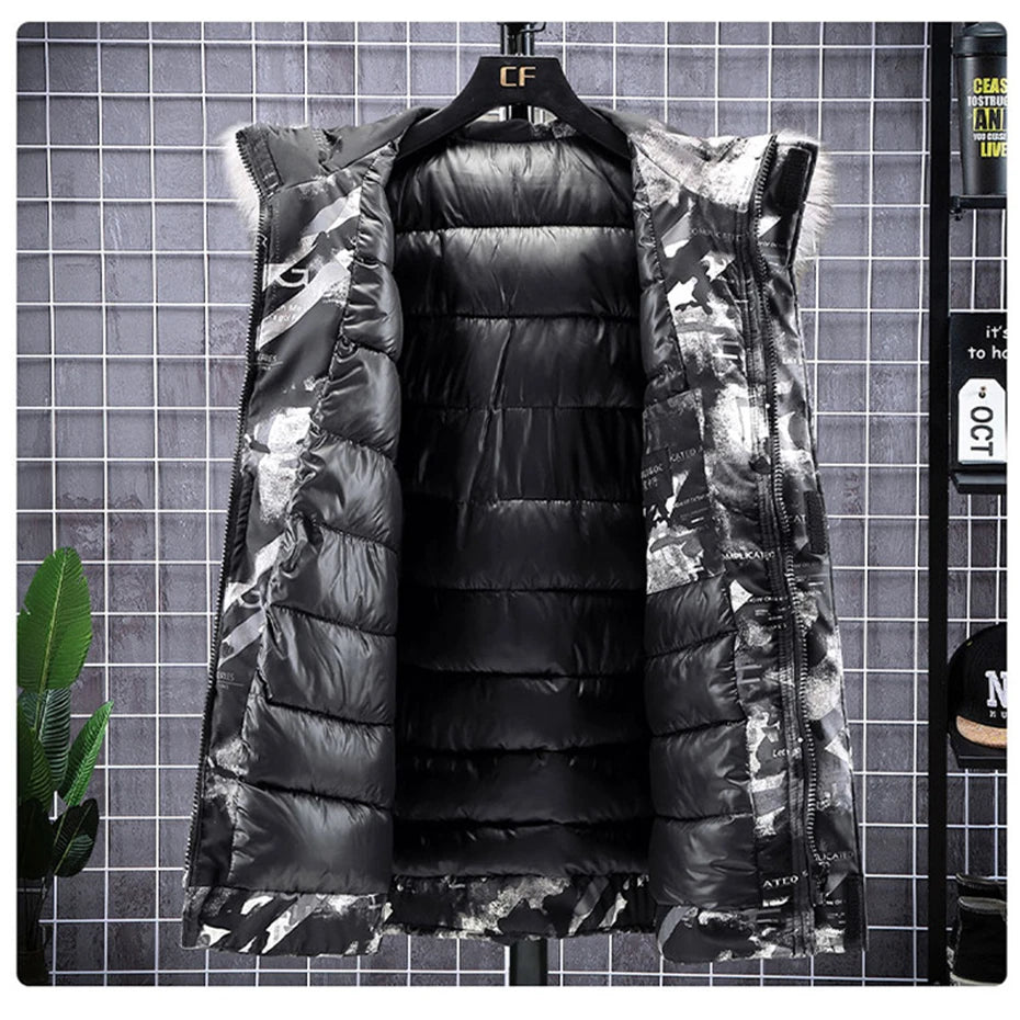 Men's Winter Parka 12XL 11XL 10XL Plus Size Jackets Men Fashion Thickened Camouflage Jacket Coat Male Outerwear Large Size Men