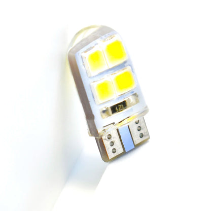 1x W5W LED T10 Car Interior Light silica SMD 194 168 High Bright Reading Door License Plate Wedge Lamp 12V White Yellow 6500K