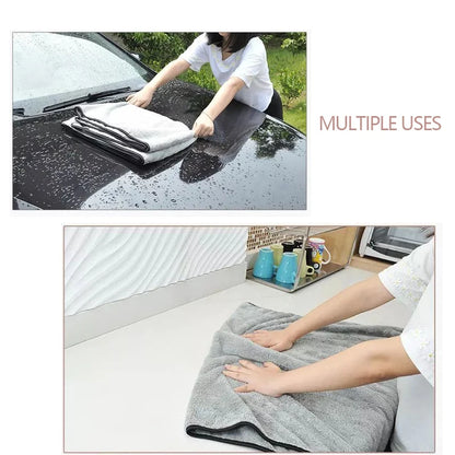 Toalla de microfibra para lavado de autos SEAMETAL, súper absorbente, para limpieza y secado de autos, paños multifuncionales para accesorios de lavado de autos.