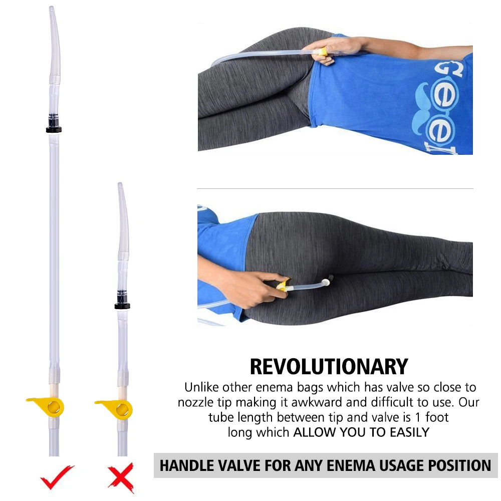 Reusable Enema Bag Colon Irrigator Feminine Hygiene Health Care Weight Loss Silicone Water Detox Douche Anal Vagina Cleaner