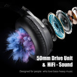 Oneodio Studio HIFI 3.5/6.35mm Wired Headphones Professional Monitor Headphones Over Ear Hi-Res DJ Headset With Mic For Guitar